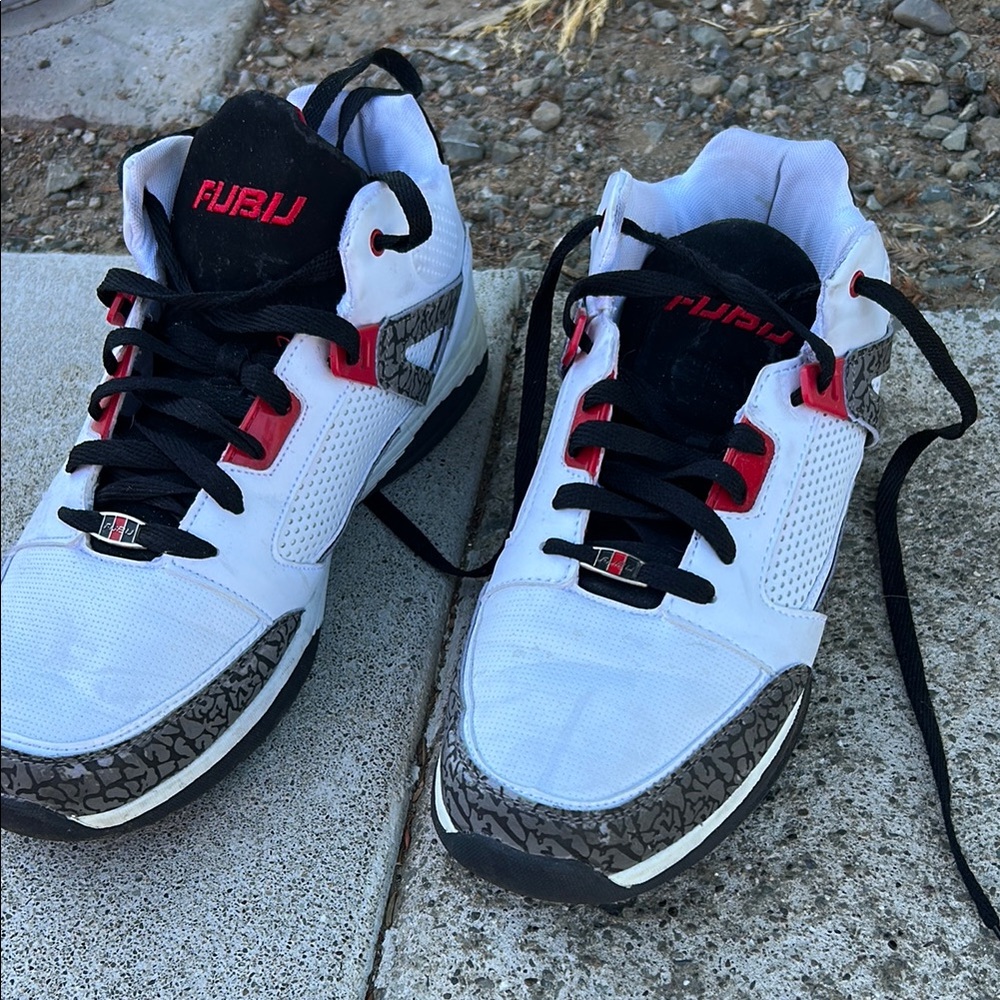 FUBU White and Black Athletic Shoes with Sleek Design